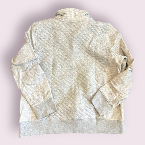 EUC L.L. Bean Great quarter zip with leather zipper pull XL Petite - Picture 2 of 6